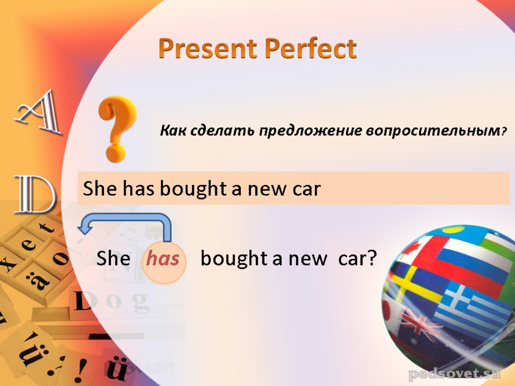 Как сделать предложение вопросительным? She has bought a new car She has bought a